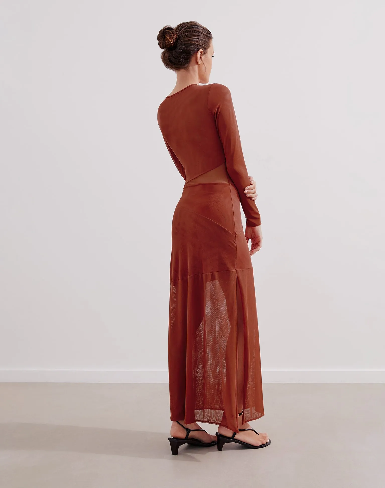 Nora Long Dress (exchange only) - Brick