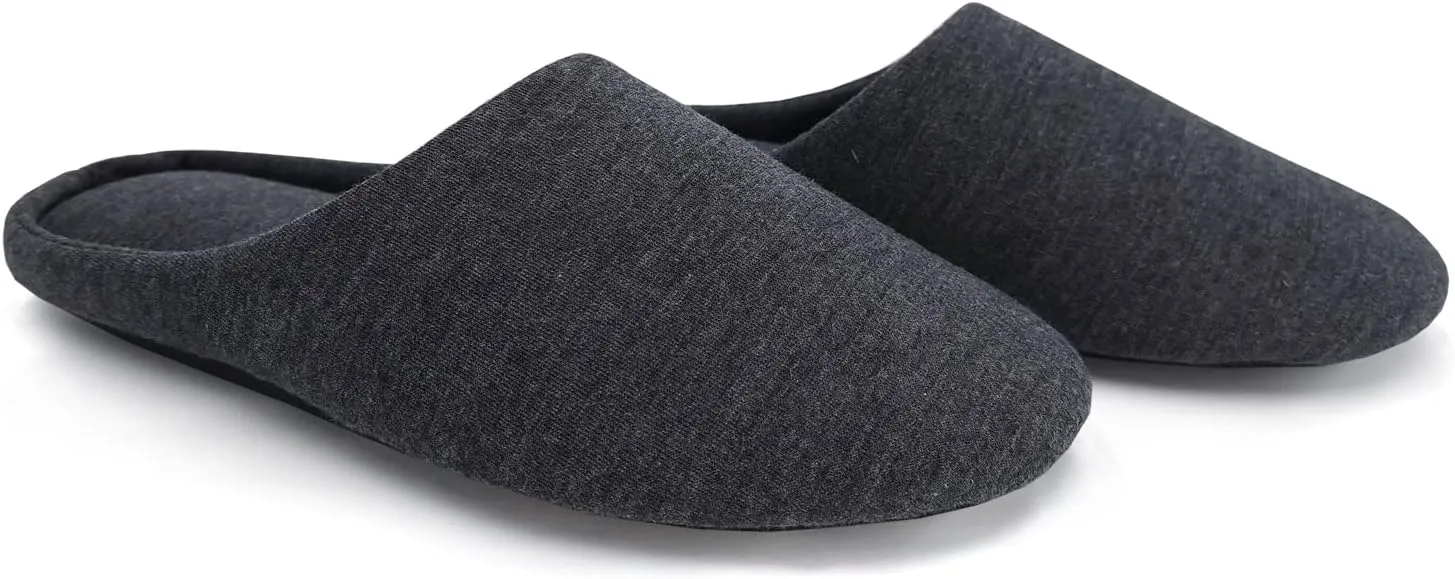 ofoot Women's Memory Foam Cotton House Slippers for Summer - Comfortable,Washable Indoor Bedroom Shoes with Non-Slip Rubber Outsoles