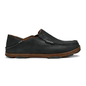 OluKai Men's Moloa Slip Ons- Black/Toffee