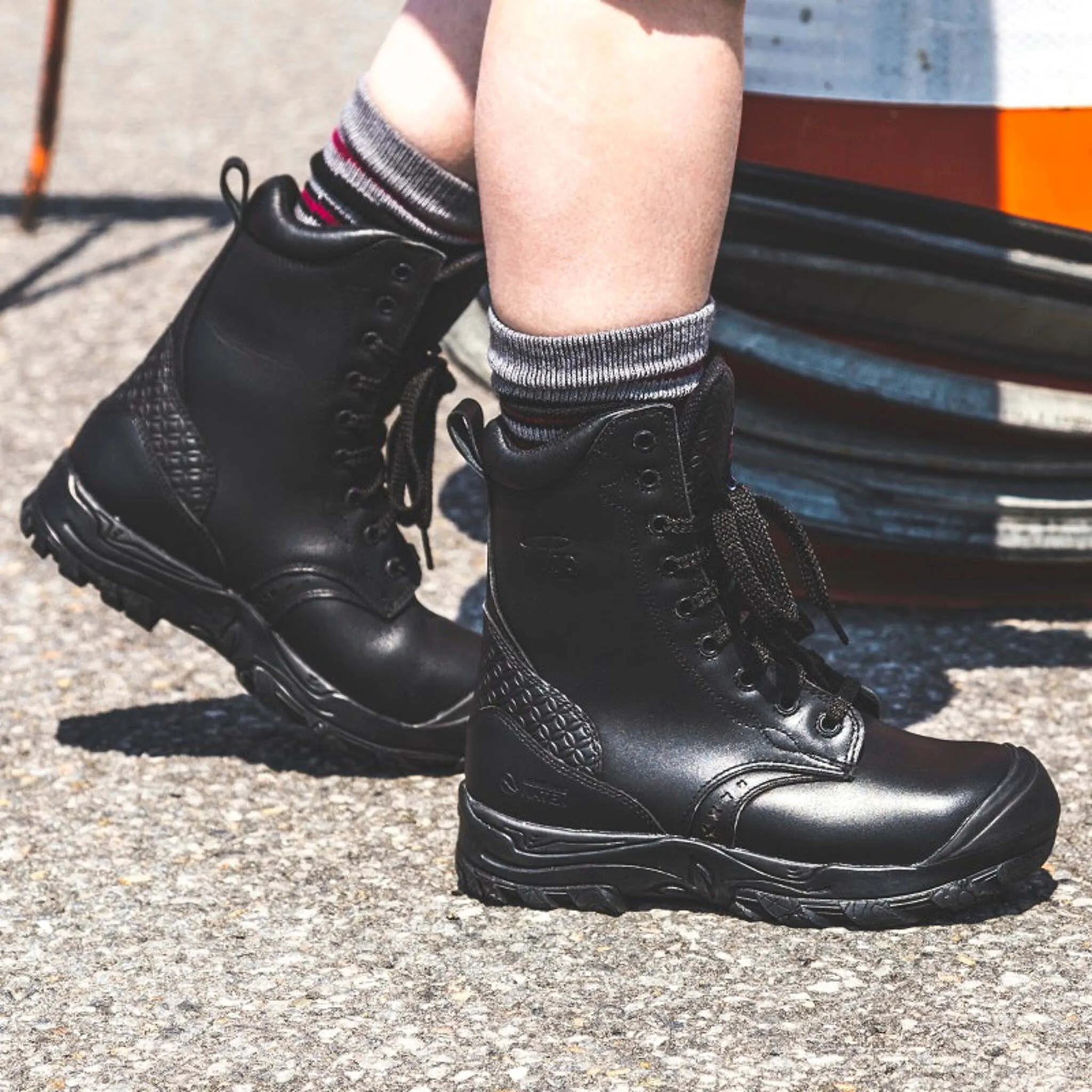 P&F Women's 8" CSA Approved Safety Work Boots, Waterproof Full-Grain Leather with Steel Toe, Lightweight, Slip-Resistant, Ultra Comfortable | Sizes 5-11
