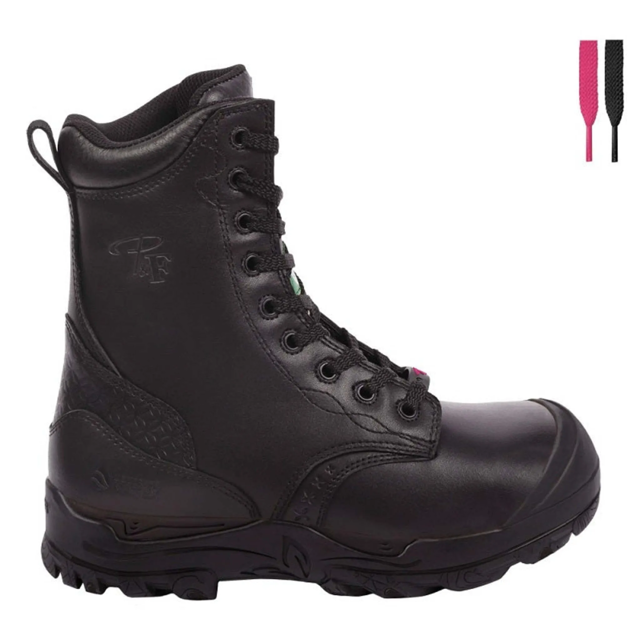 P&F Women's 8" CSA Approved Safety Work Boots, Waterproof Full-Grain Leather with Steel Toe, Lightweight, Slip-Resistant, Ultra Comfortable | Sizes 5-11