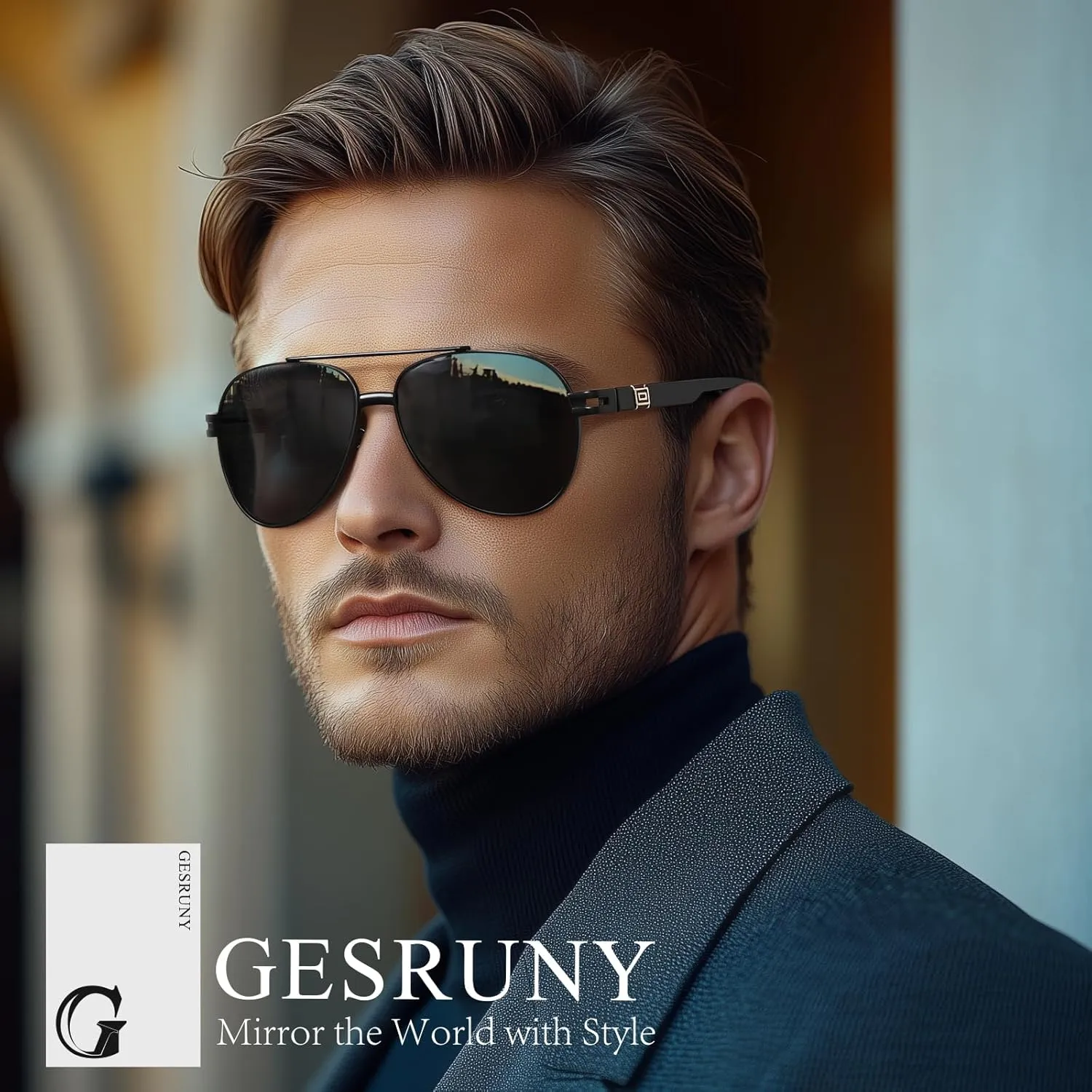 Polarized Aviator Sunglasses for Men Women- Fashion Shades Retro Sun Glasses Driving Fishing Golf UV Protection