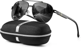 Polarized Aviator Sunglasses for Men Women- Fashion Shades Retro Sun Glasses Driving Fishing Golf UV Protection