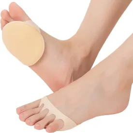 Relaxife Toe Topper Liner Socks Sponge Cushion No Show Women's Toeless Half Socks for High Heels Sandals Sling back