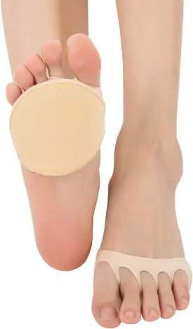 Relaxife Toe Topper Liner Socks Sponge Cushion No Show Women's Toeless Half Socks for High Heels Sandals Sling back