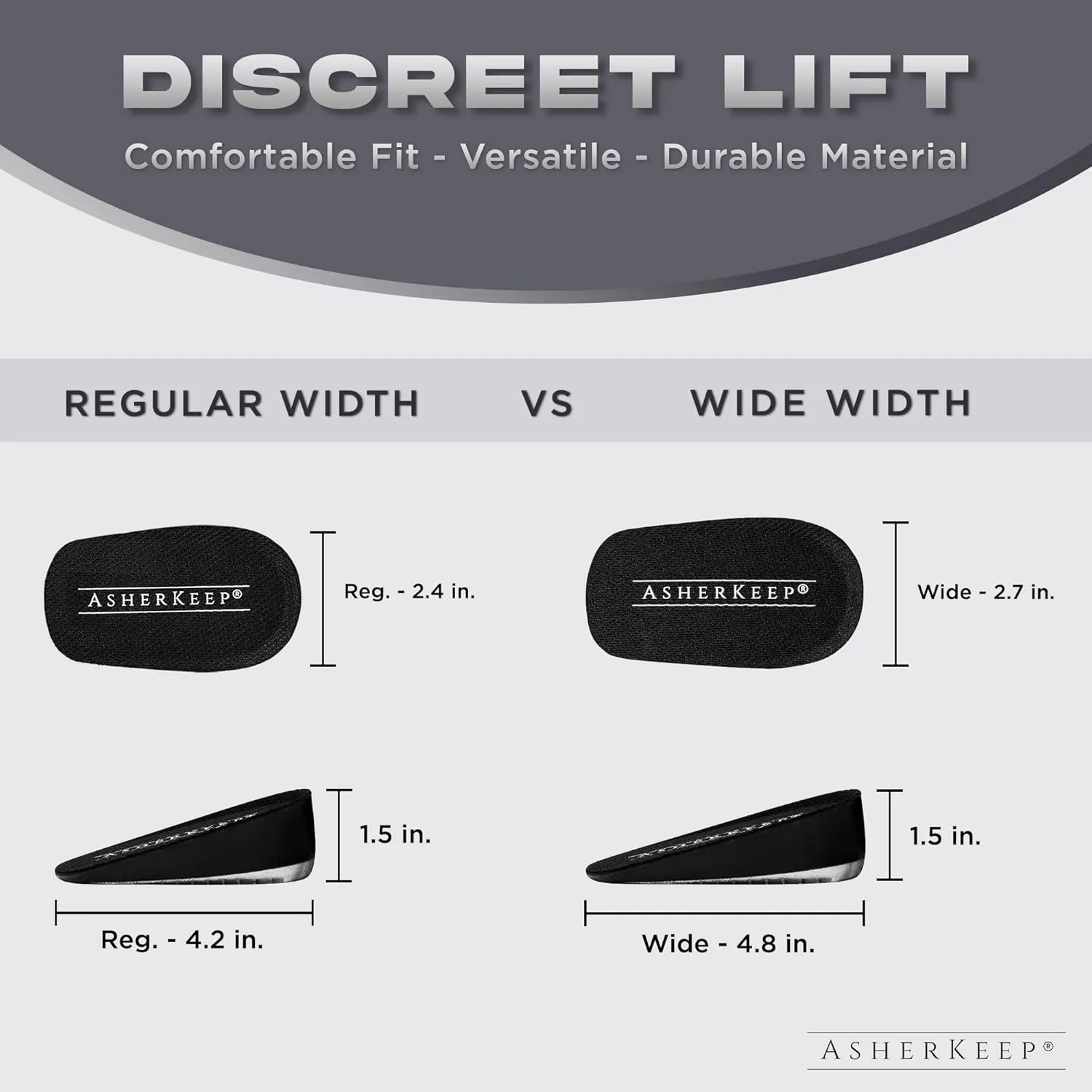 Shoe Lifts Heel Height Insoles - Height Increase Insoles for Men & Women, Invisible Foot Pads Shoe Inserts, Lifts w/Cooling Gel Technology, Honeycomb Design & 3 Height Options (2pcs of 1.5 Inch Lift)