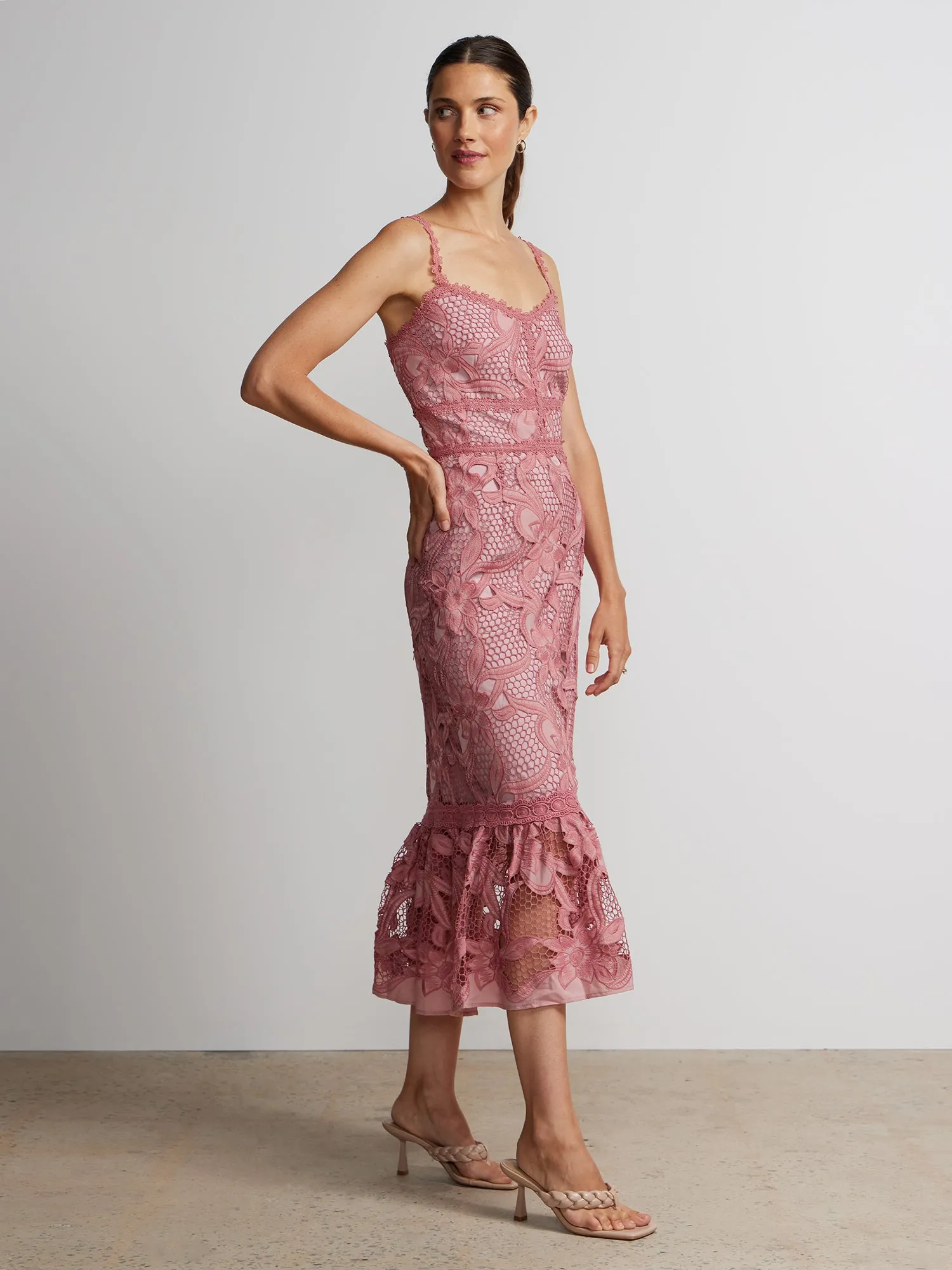 Sleeveless Floral Sheath Dress