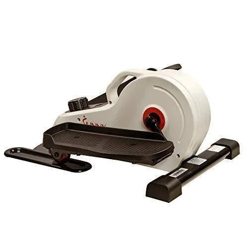 Sunny Health & Fitness Fully Assembled Magnetic Under Desk Elliptical Peddler – SF-E3872, Grey