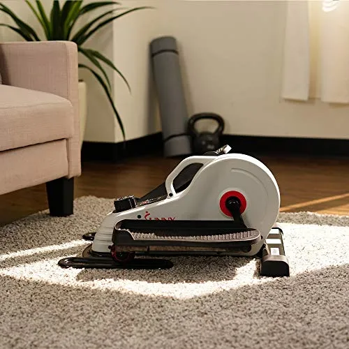 Sunny Health & Fitness Fully Assembled Magnetic Under Desk Elliptical Peddler – SF-E3872, Grey