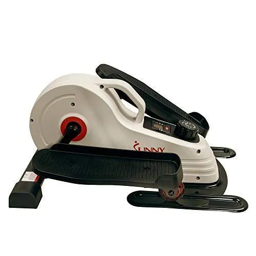 Sunny Health & Fitness Fully Assembled Magnetic Under Desk Elliptical Peddler – SF-E3872, Grey
