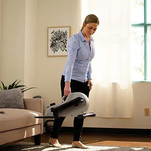Sunny Health & Fitness Fully Assembled Magnetic Under Desk Elliptical Peddler – SF-E3872, Grey