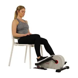 Sunny Health & Fitness Fully Assembled Magnetic Under Desk Elliptical Peddler – SF-E3872, Grey