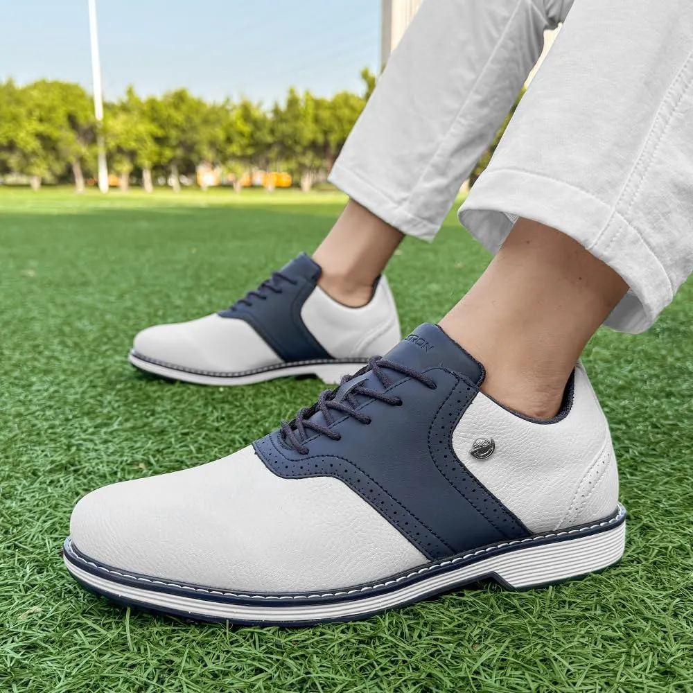 THESTRON Men Golf Shoes Waterproof Professional Golf Footwears Spikes Spikeless Golf Walking Sneakers Turf Sports Golf Training Sneakers for Men