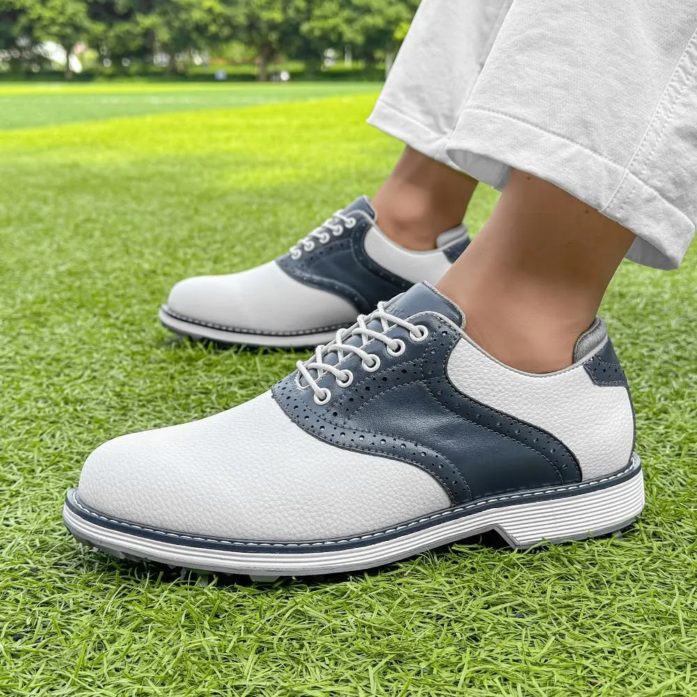 THESTRON Men Golf Shoes Waterproof Professional Golf Footwears Spikes Spikeless Golf Walking Sneakers Turf Sports Golf Training Sneakers for Men