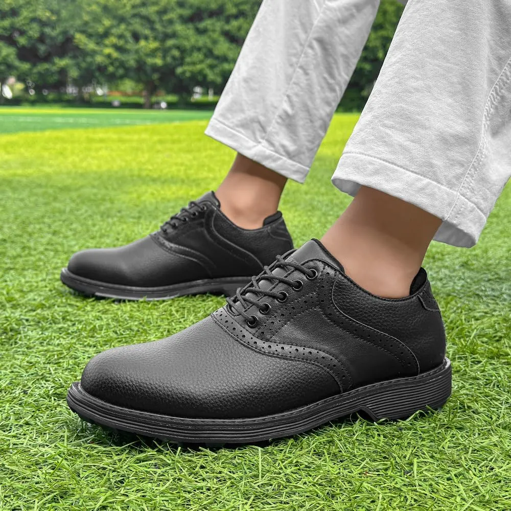 THESTRON Men Golf Shoes Waterproof Professional Golf Footwears Spikes Spikeless Golf Walking Sneakers Turf Sports Golf Training Sneakers for Men