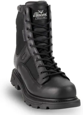Thorogood GEN-Flex2 8 Side-Zip Waterproof Black Tactical Boots for Men and Women - Lightweight Leather and Nylon with Slip-Resistant Outsole; EH Rated
