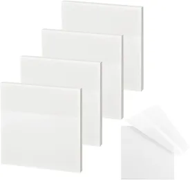 Transparent Sticky Notes - 3x3 inch Clear Sticky Notes Waterproof Self-Adhesive Translucent Sticky Note Pads for Books Annotation, See Through Sticky Note (200 Sheets)