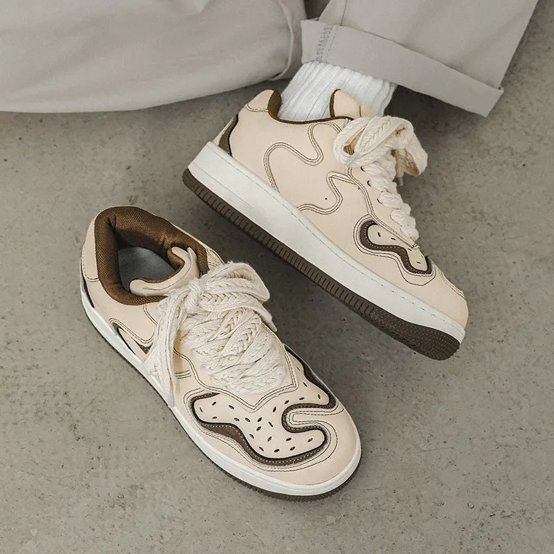 Trendy Coffee Latte Couple Casual Sneakers