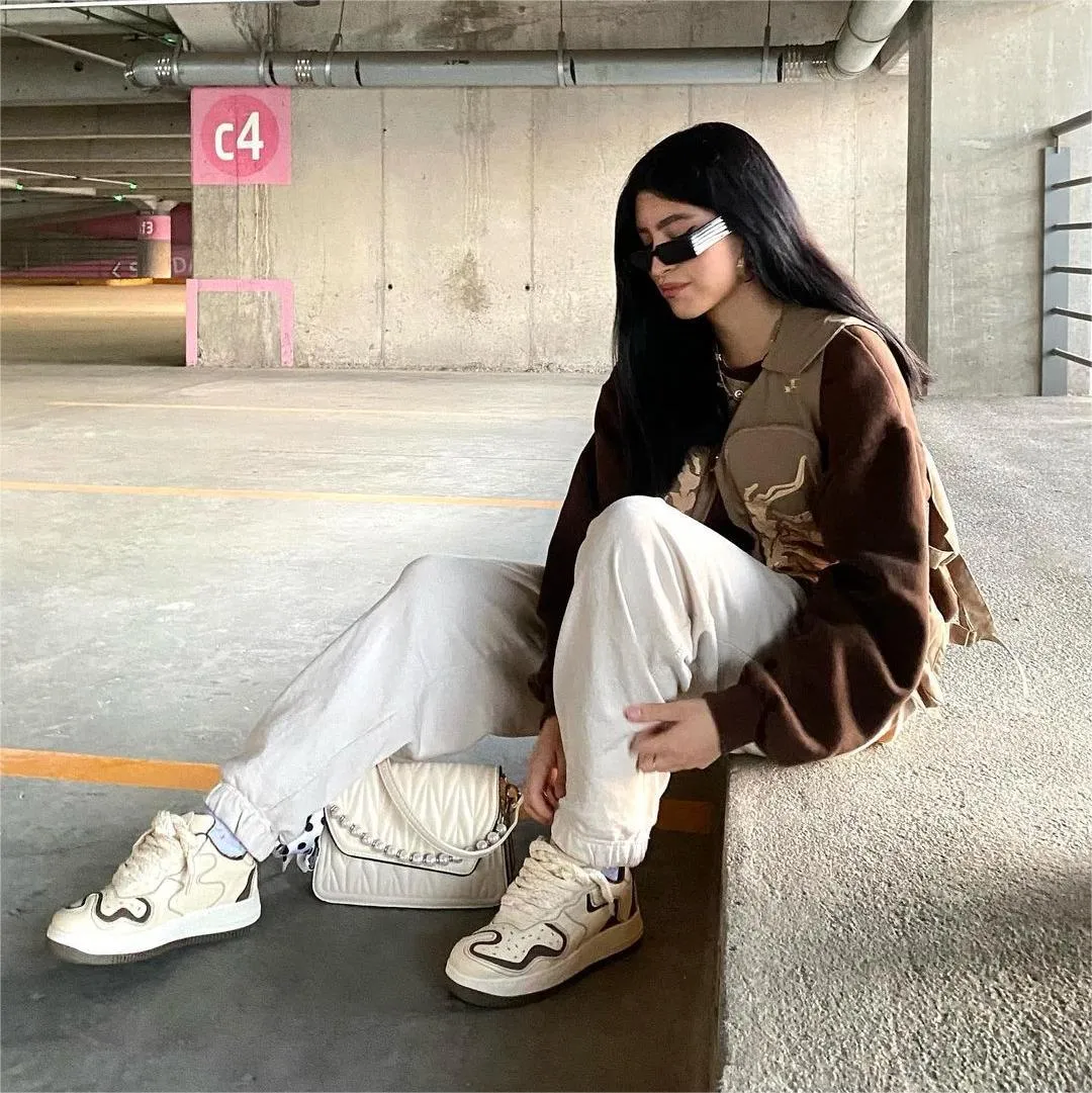 Trendy Coffee Latte Couple Casual Sneakers