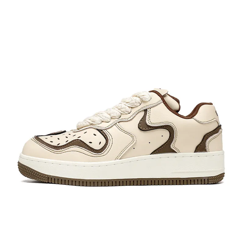 Trendy Coffee Latte Couple Casual Sneakers