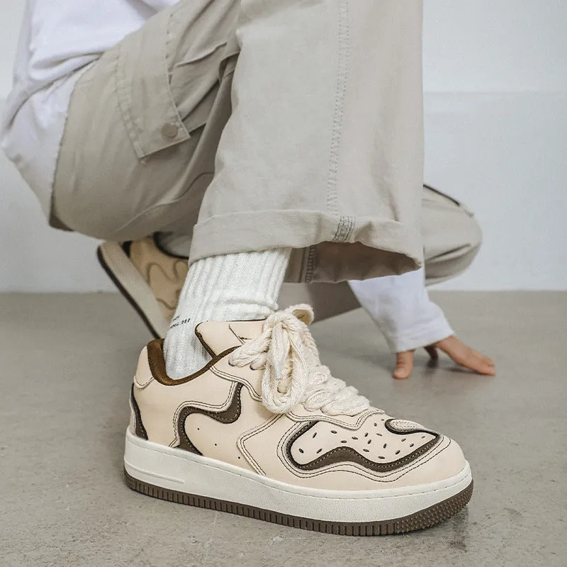 Trendy Coffee Latte Couple Casual Sneakers