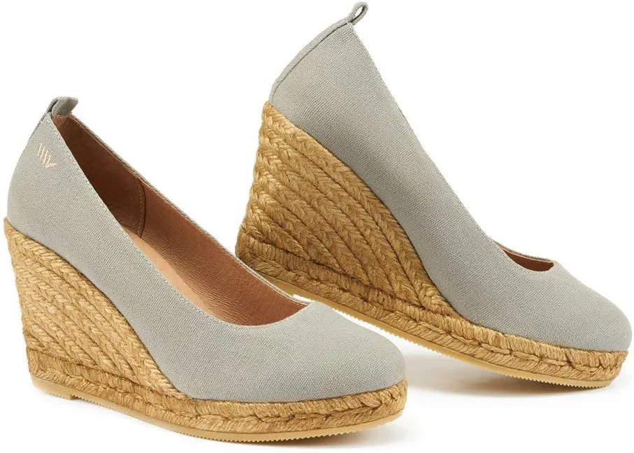 Viscata Marquesa Espadrille Canvas Wedges Spain Handmade 3  Heel Women's Pumps with Breathable Organic Cotton Canvas and 100% Natural Jute Midsole for All Occasions: Casual, Work, Party