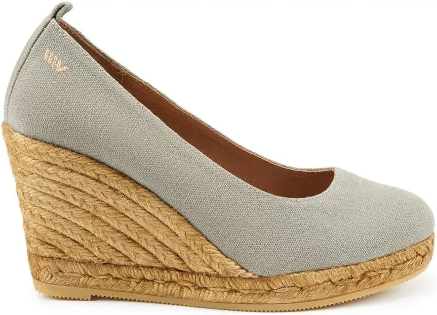 Viscata Marquesa Espadrille Canvas Wedges Spain Handmade 3  Heel Women's Pumps with Breathable Organic Cotton Canvas and 100% Natural Jute Midsole for All Occasions: Casual, Work, Party