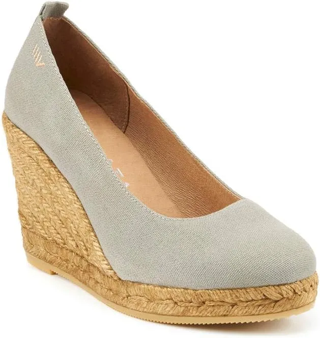 Viscata Marquesa Espadrille Canvas Wedges Spain Handmade 3  Heel Women's Pumps with Breathable Organic Cotton Canvas and 100% Natural Jute Midsole for All Occasions: Casual, Work, Party