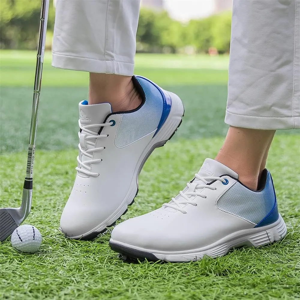 Waterproof Golf Shoes for Men Spikeless Outdoor Golf Sport Training Sneakers Classic Mens Golf Trainers Size 13 14 