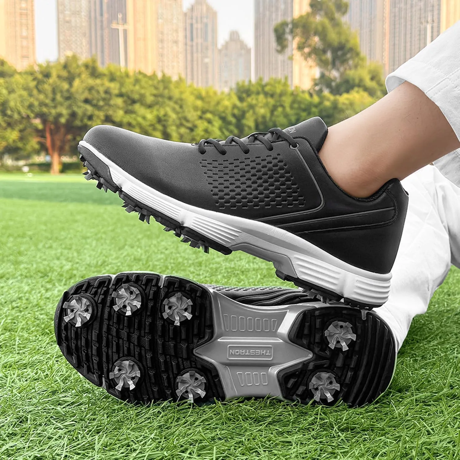 Waterproof Golf Shoes Men Spikes Golf Sneakers Male Outdoor Walking Footwears for Golfers