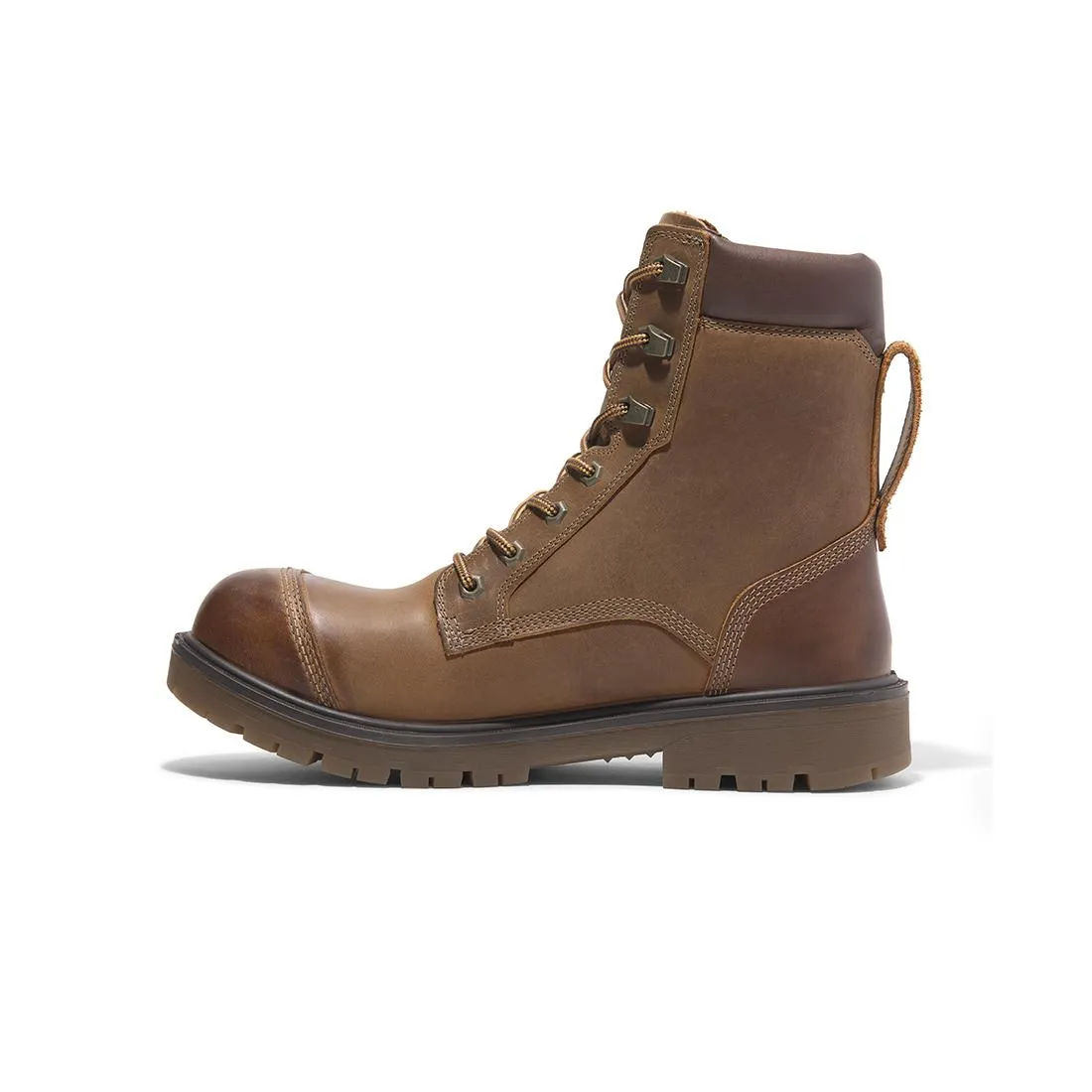 Whitman 8-Inch Waterproof Composite-Toe Work Boot Full Grain Medium Brown