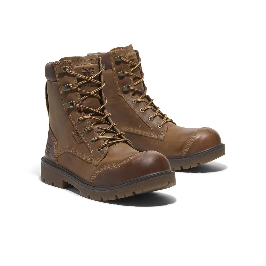 Whitman 8-Inch Waterproof Composite-Toe Work Boot Full Grain Medium Brown