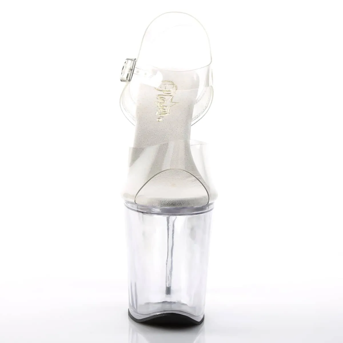 XTREME-808 Clear Ankle Peep Toe High Heel
